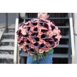 Black coffee and cappuccino 