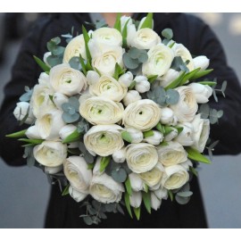 Букет «Ранункулюсы + Тюльпаны»